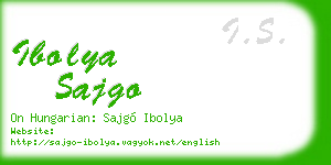 ibolya sajgo business card