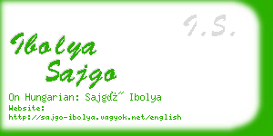ibolya sajgo business card